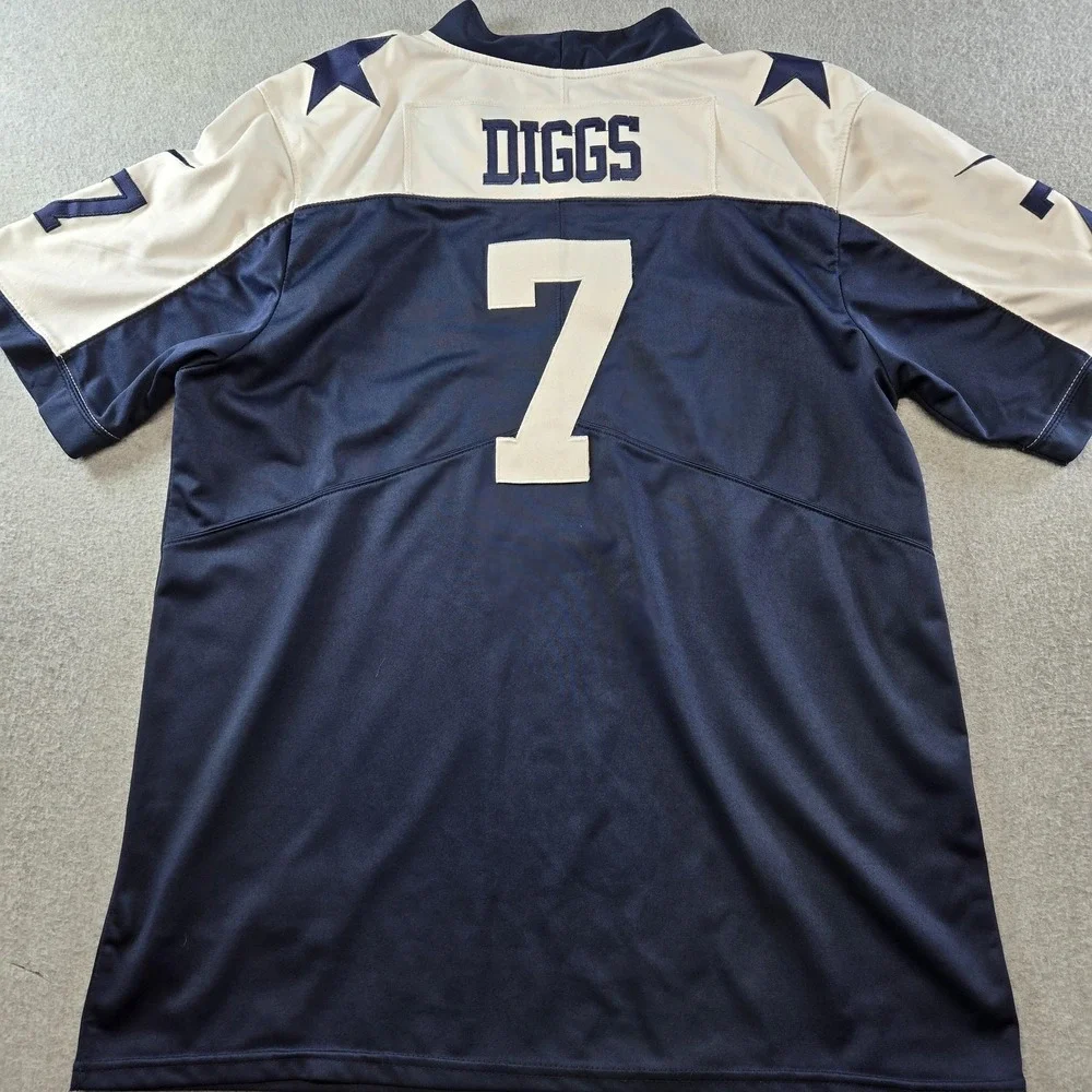 Dallas Cowboys Jersey Mens 2XL Blue NFL Football‎ DIGGS 7 Nike On Field